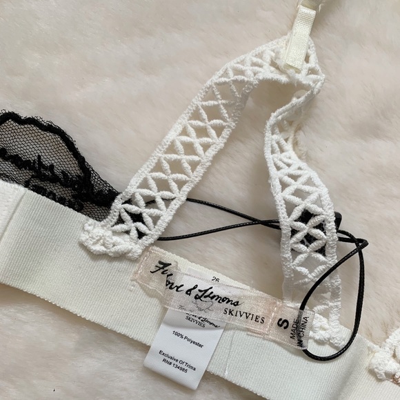For Love & Lemons Sicily Bra Ivory Size S NWT - Picture 10 of 14